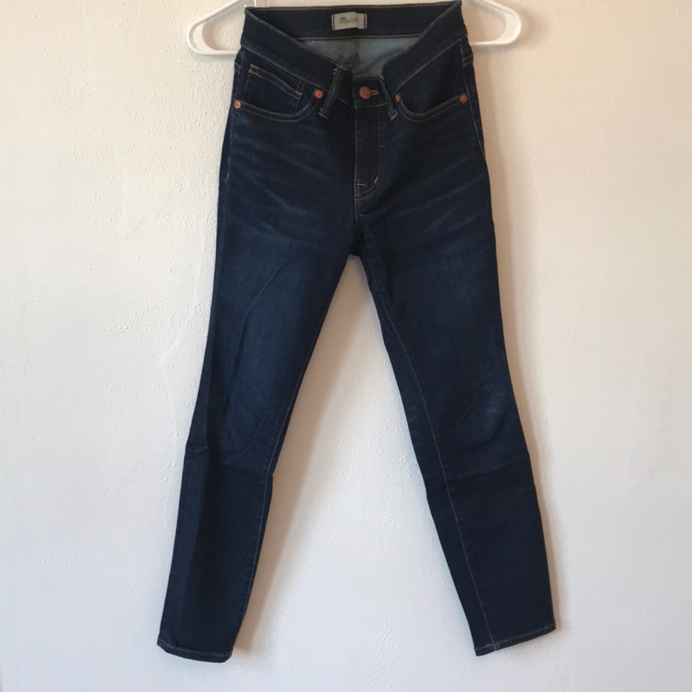 Madewell dark wash skinny jeans